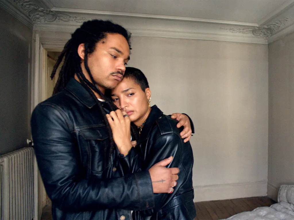 Luka Sabbat and Indya Moore in Father Mother Sister Brother