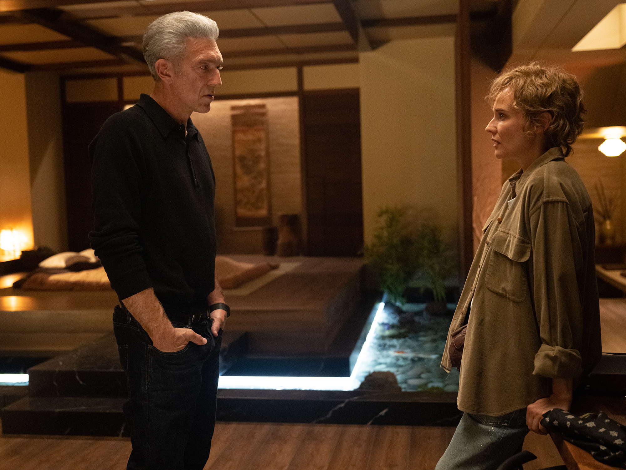 Vincent Cassel and Diane Kruger in The Shrouds (2025)