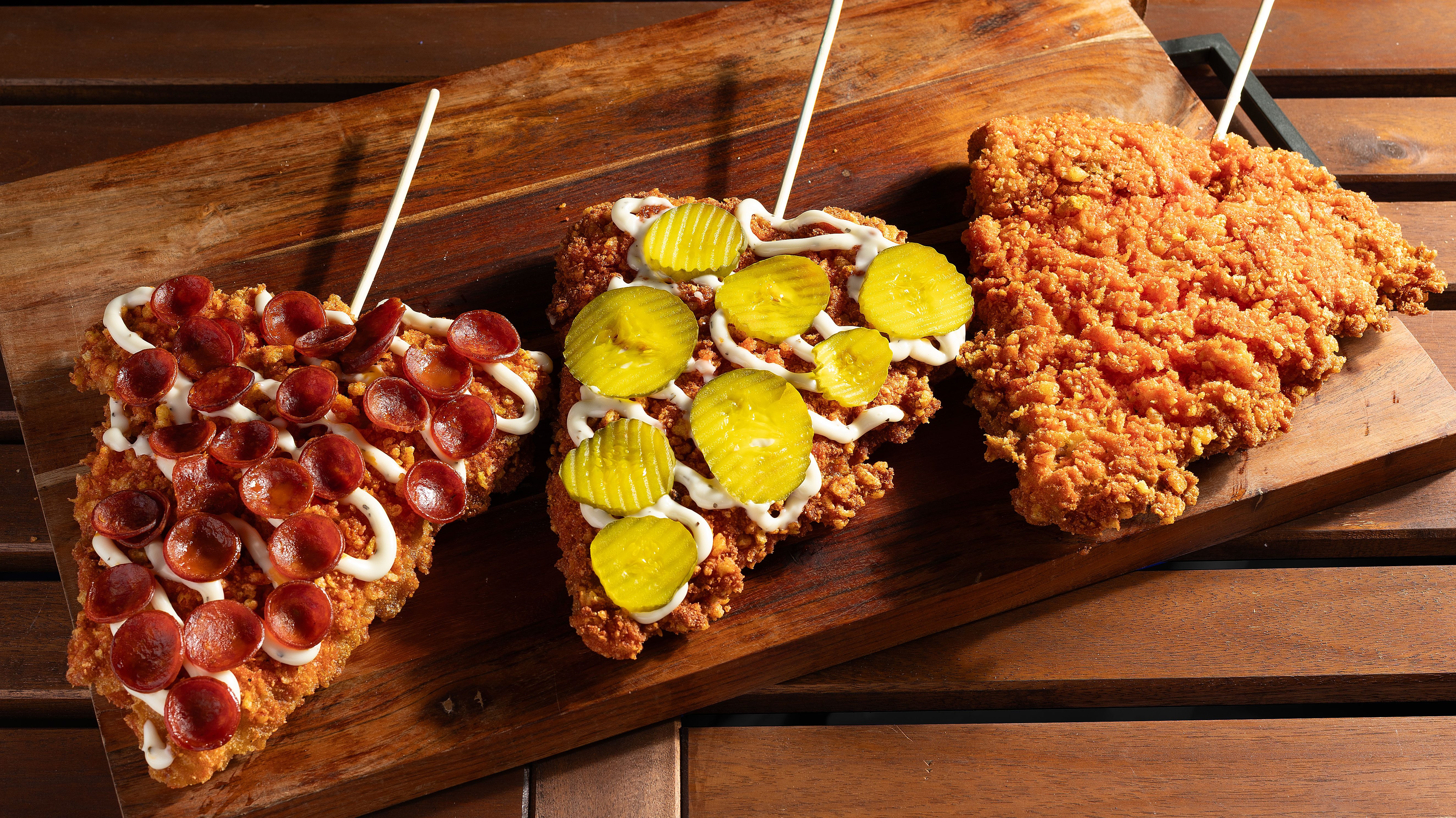 Deep Fried Cheetos Pizza Slices