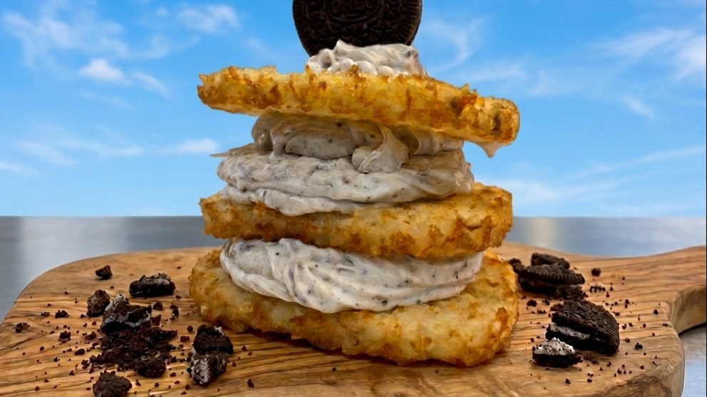 Hash Brown Ice Cream Sandwich