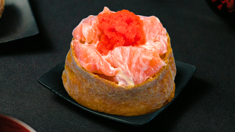 Masago Salmon Giant Inari Sushi