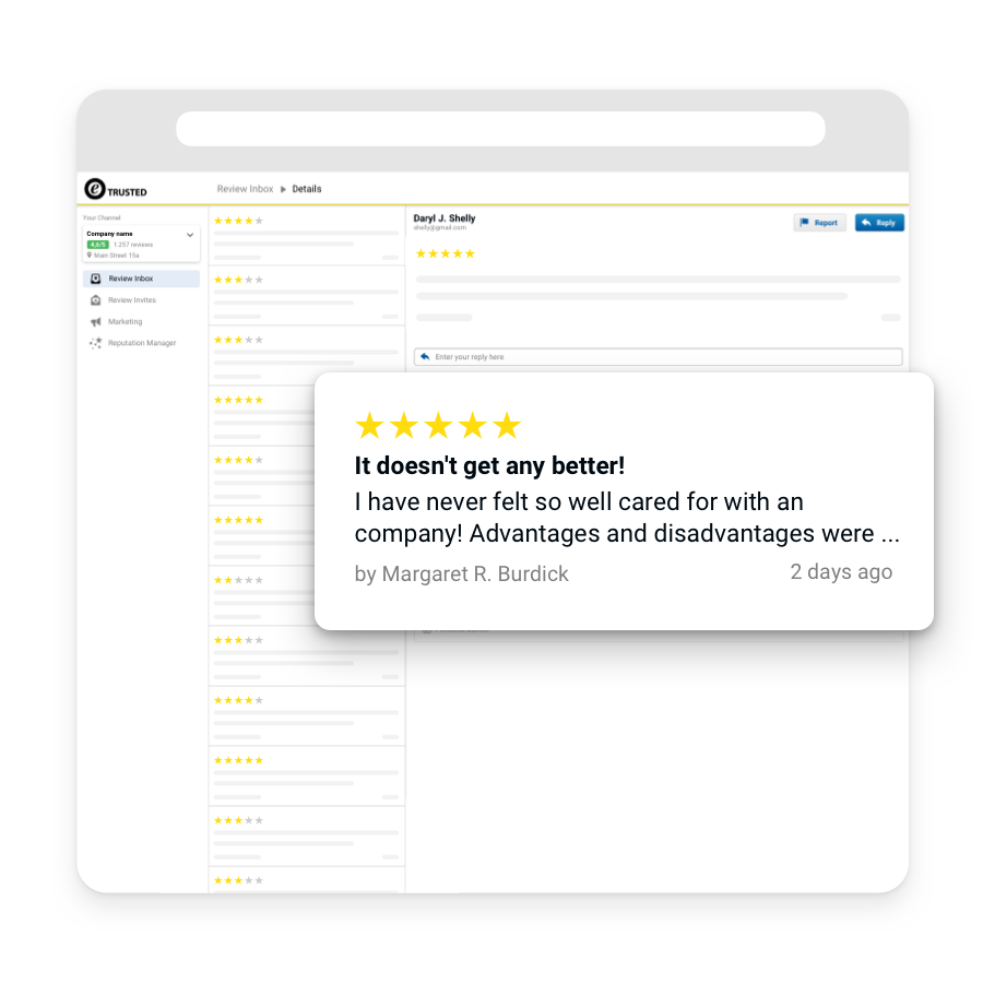 B2B solutions with eTrusted - feedback