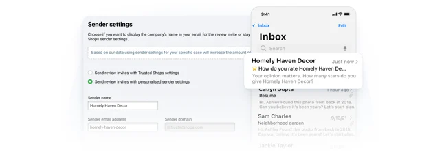 Custom Sender Sttings Custom Sender Sttings