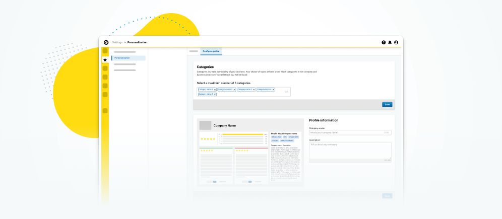 Header Profile Settings