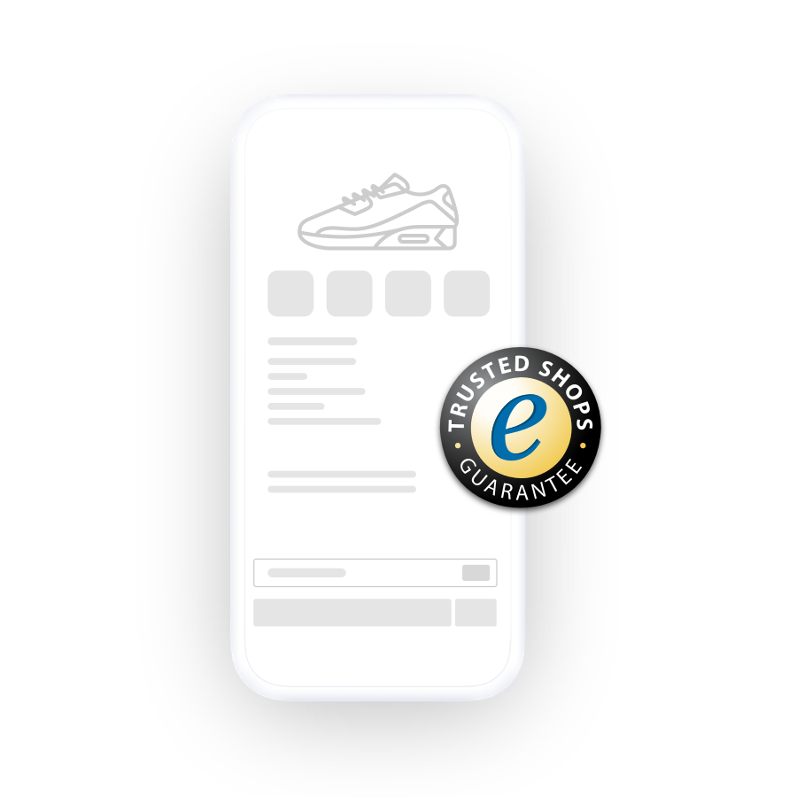 Trustmark in front of a smartphone