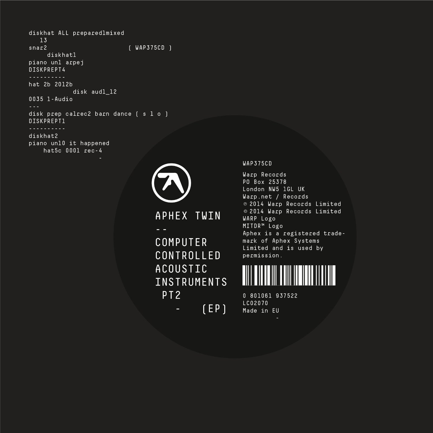 Aphex Twin Computer Controlled Acoustic Instruments Pt2