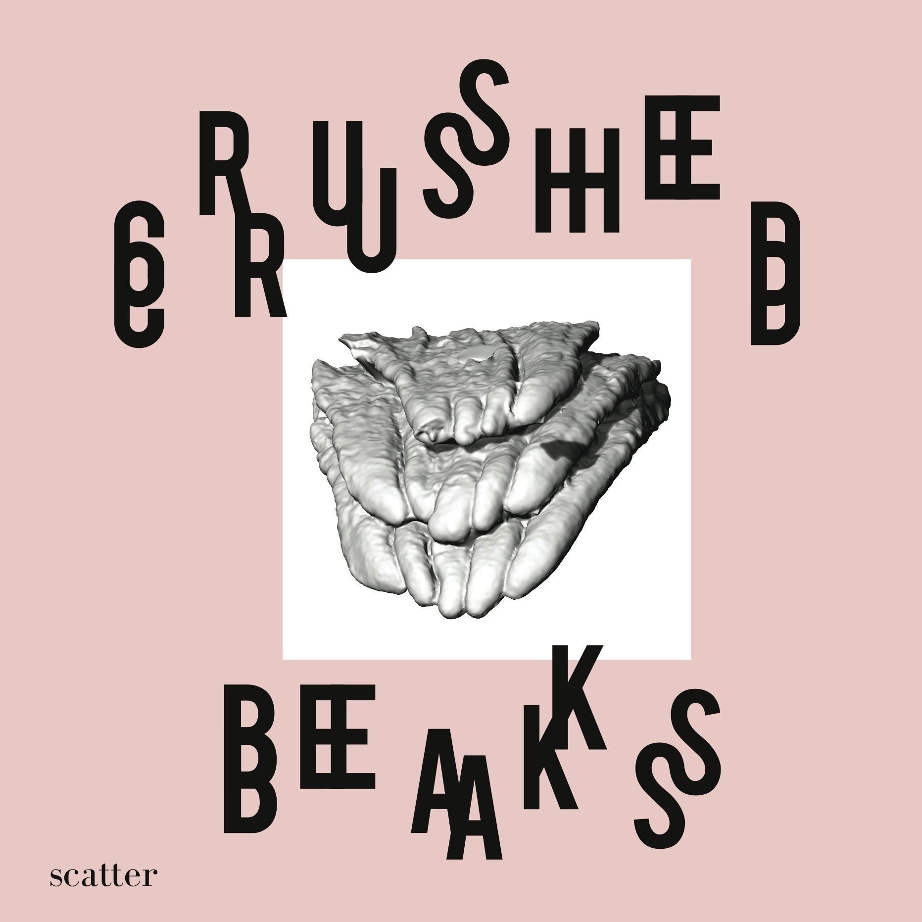 Crushed beaks scatter