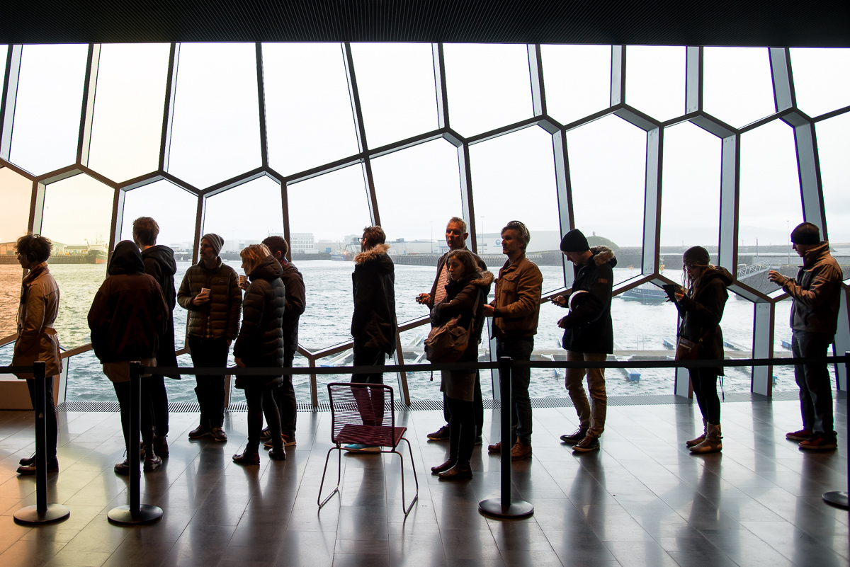 01 Queue at Harpa during Iceland Airwaves 2014 Sebastien Dehesdin