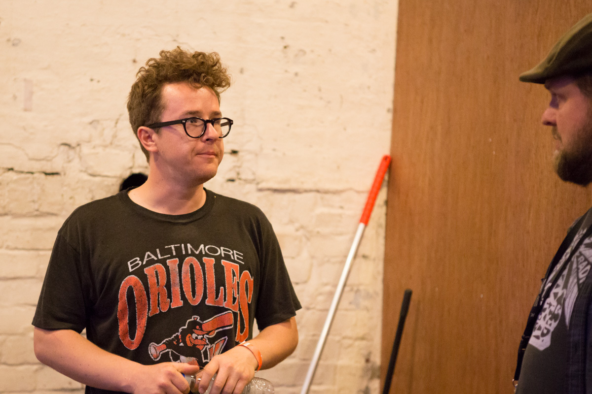 Wye Oak MCR Chatting with Tour Manager