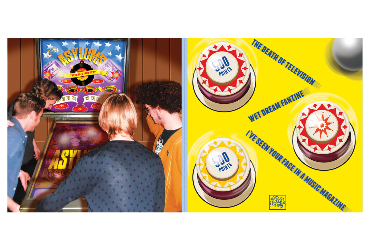 14 Debut EP The exclusive sleeve art shows the band playing pinball with their careers