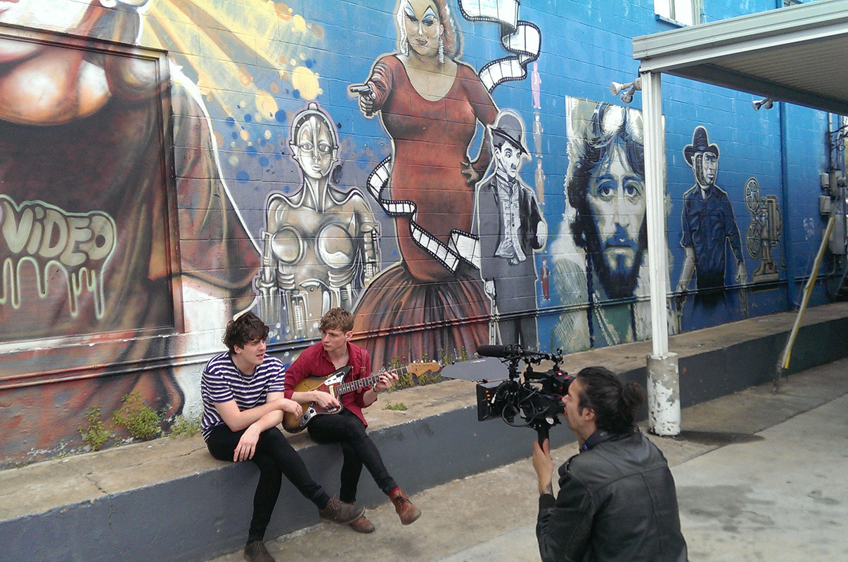 Filming a new music video around the outskirts of town we found this awesome mural