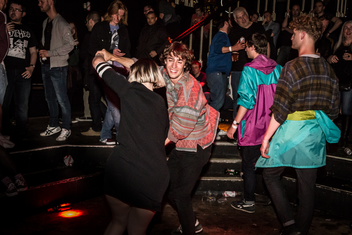 Hooton Tennis Club dancing after their set Heavenly25 Liverpool 5 July 2015 Mike Hughes 158