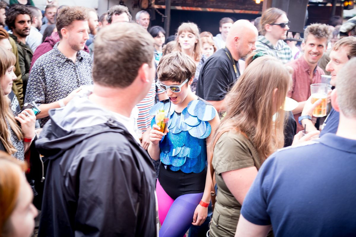 Sheep loose in the crowd Heavenly25 Liverpool 5 July 2015 Mike Hughes 90