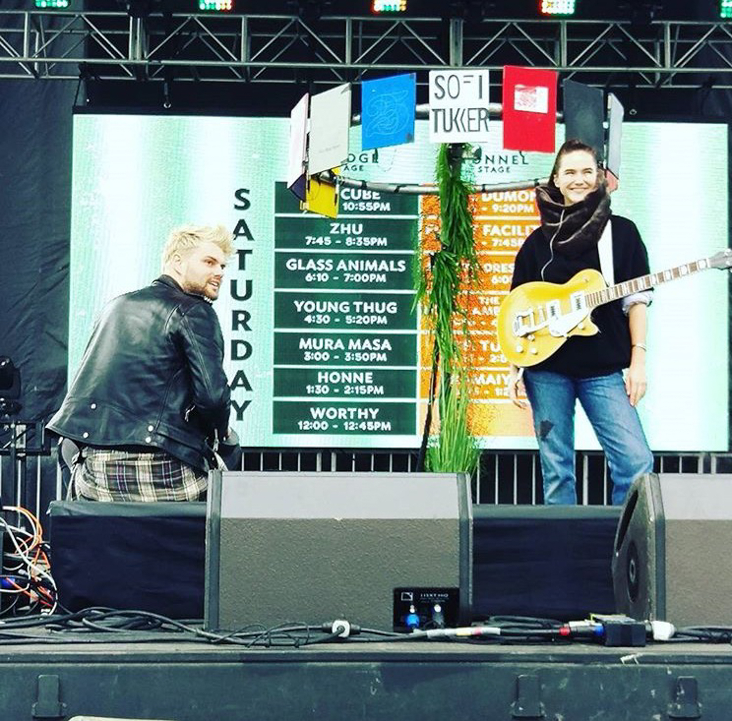 TIMF Sofi Tukker 06 someone captured us during soundcheck