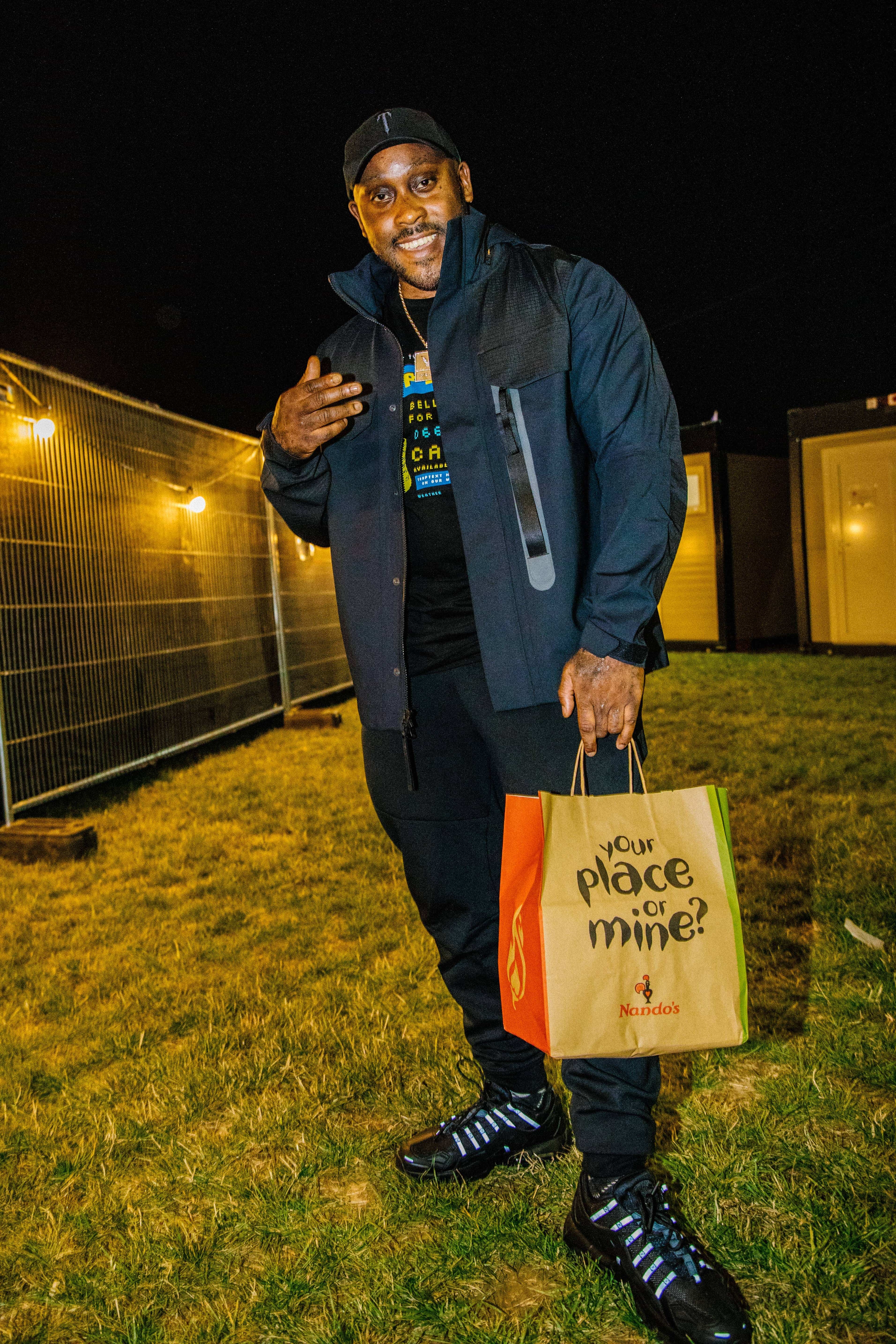 DJ Kenny Allstar was backstage at Strawberries and Creem Festival yesterday re fuelling on Nandos delicious PE Ri PE Ri