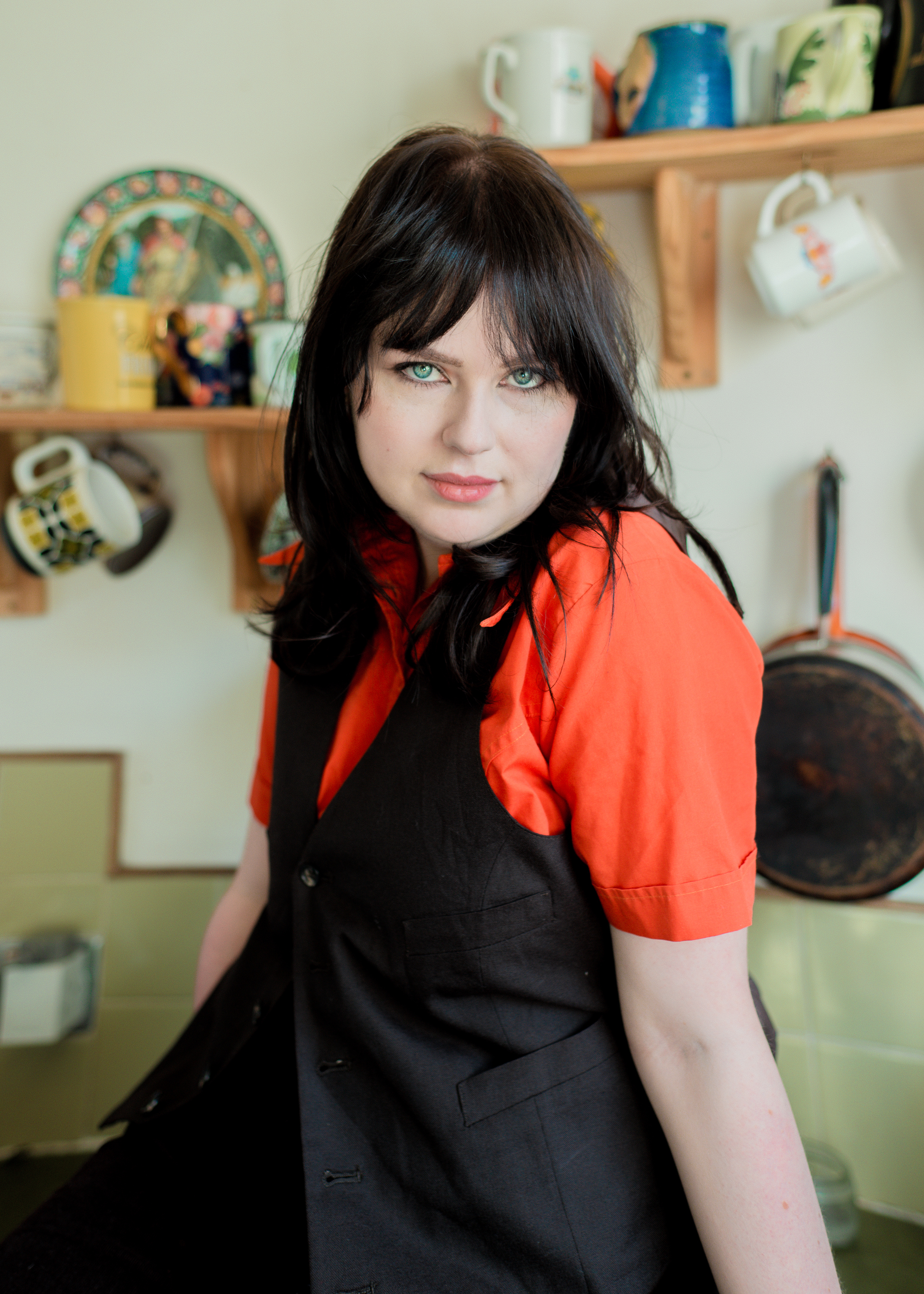Ellie Bleach photographed in a kitchen by Brennan Bucannan