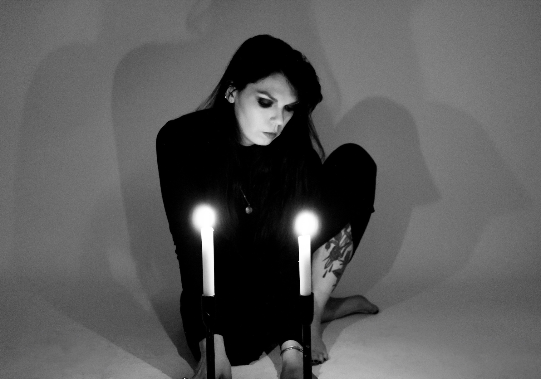 A A Williams candles b and w