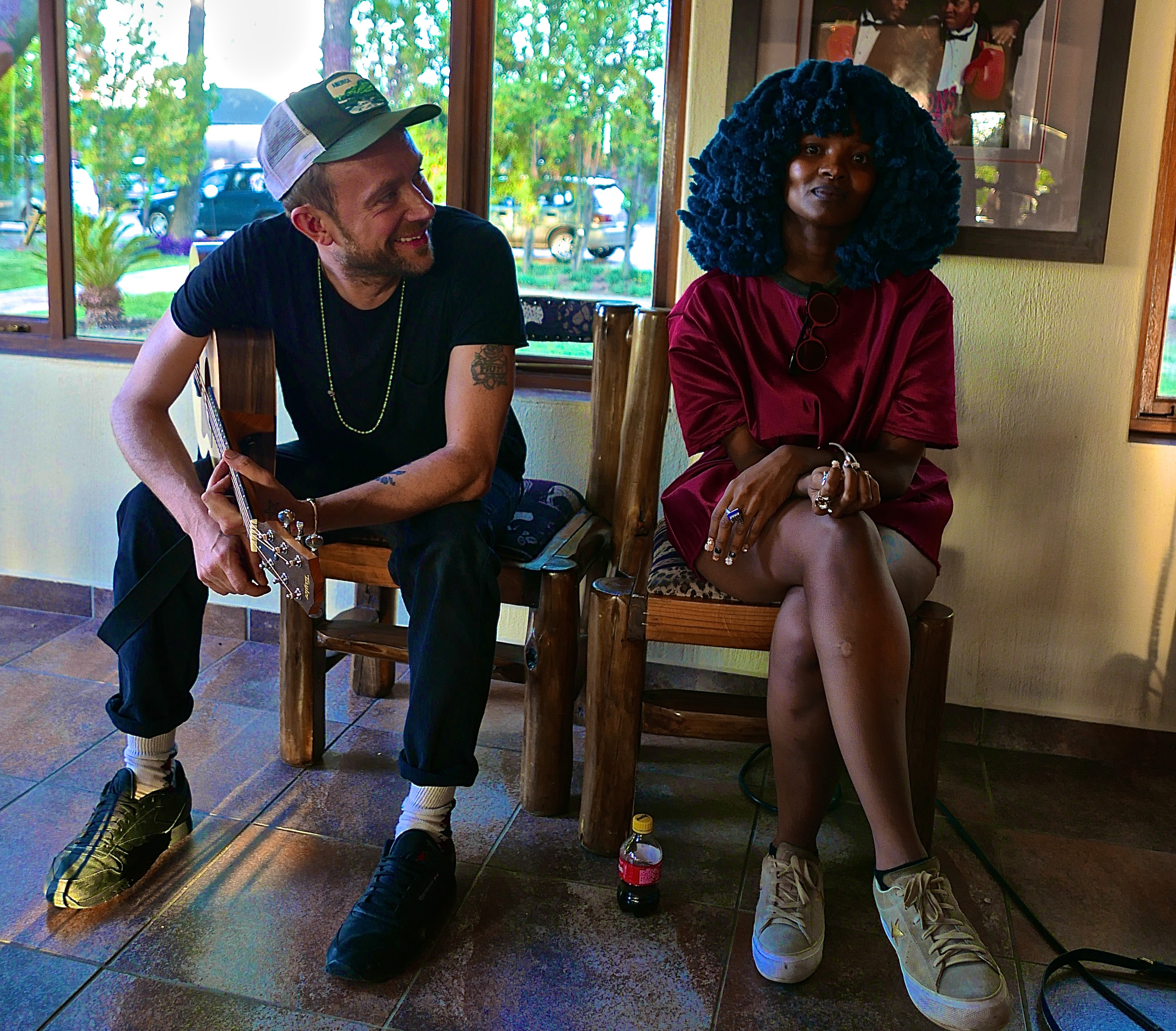 Africa Express L R Damon Albarn Moonchild Sanelly photo credit Denholm Hewlett L2450140
