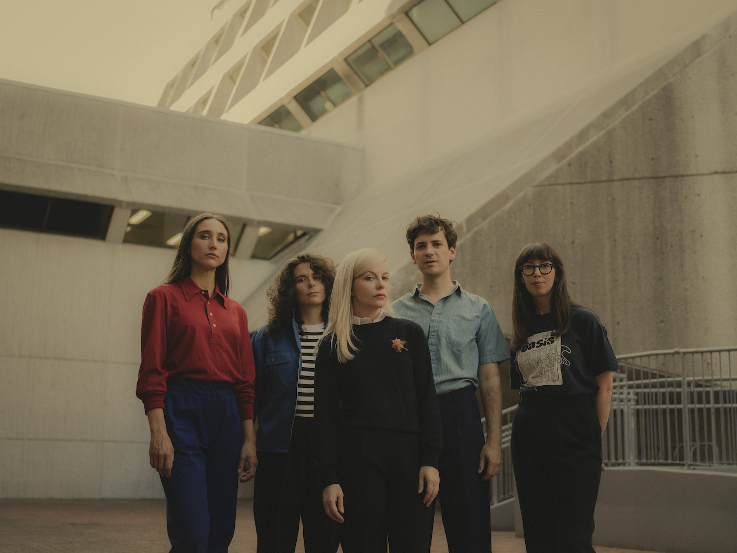 Alvvays group shot outside building