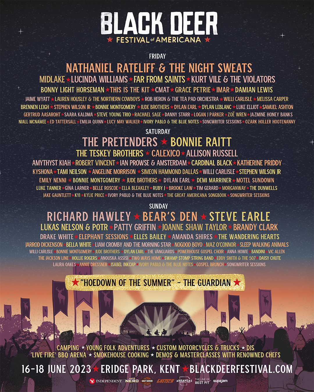 Black Deer Line up Poster 20 03 23 VERTICAL