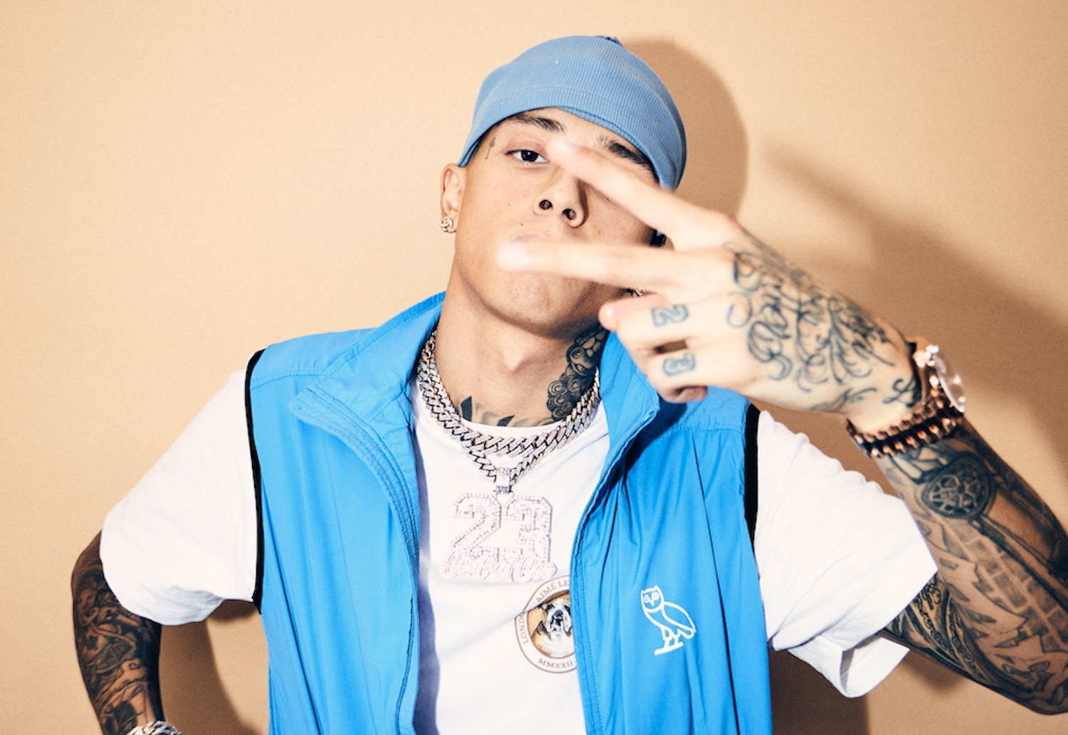 Central Cee ovo gilet 2023 Jimmy Fontaine