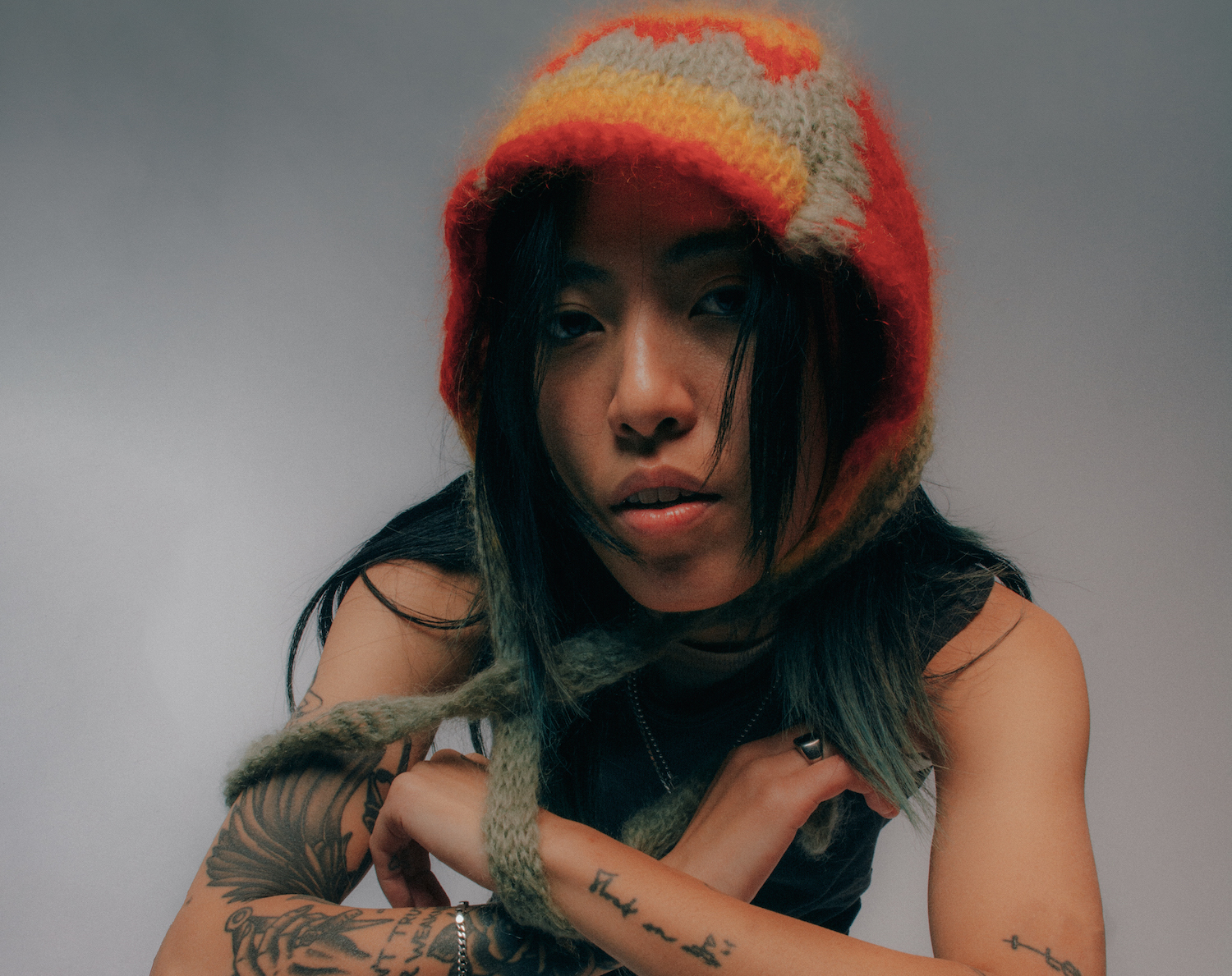 Deb Never 2023 knitted hat Brandon Dudley