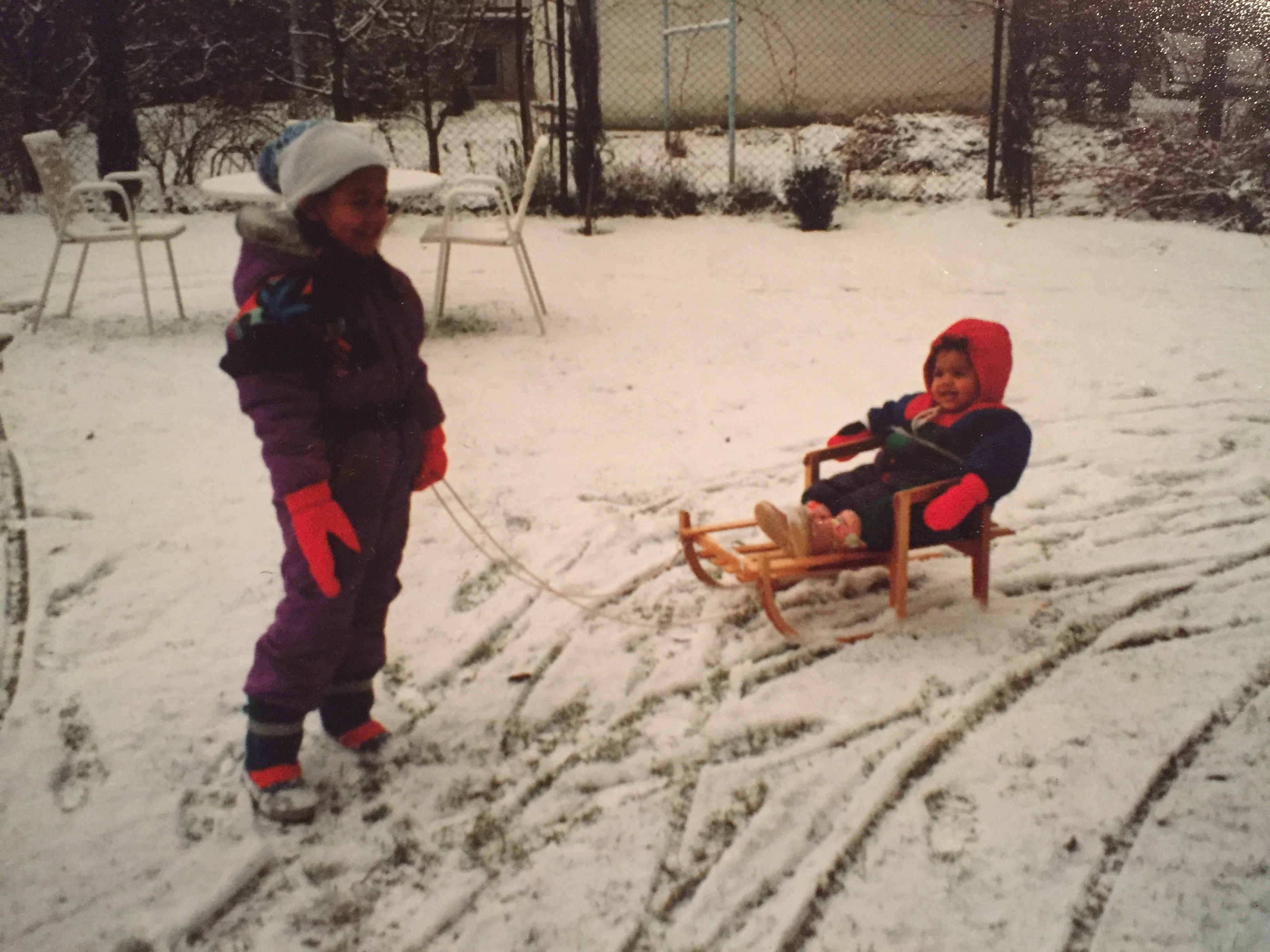 Eliza and little bro Kamal somewhere in the 90s