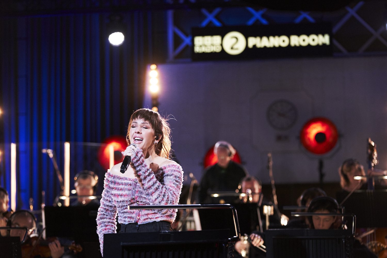 Ellie Goulding and BBC Concert Orchestra Radio 2 Piano Room credit BBC