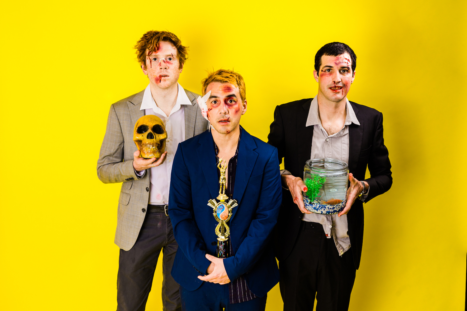 FIDLAR injured faces yellow backdrop