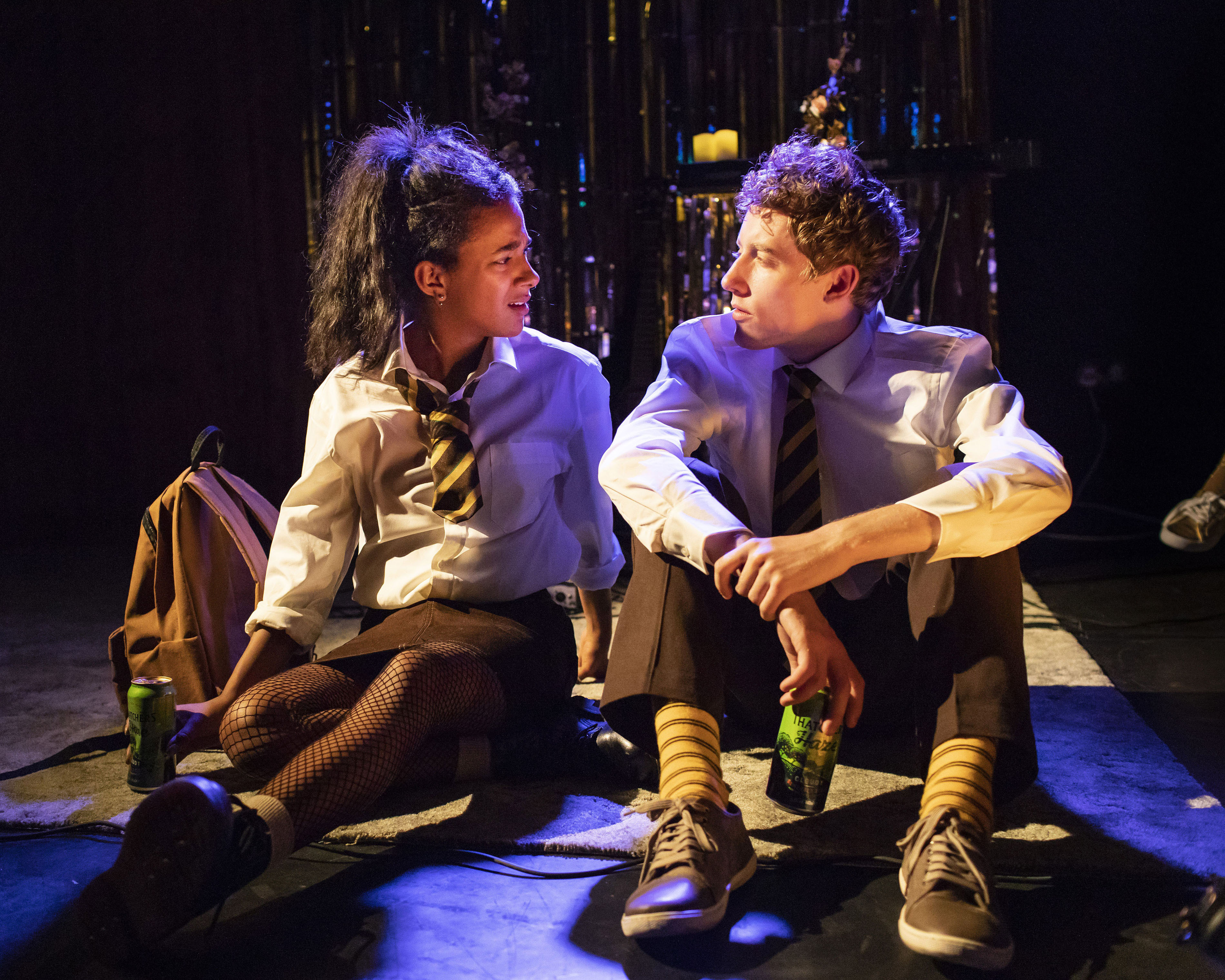 Fanta Barrie Stevie and Joe Hurst Stan in Songlines Credit Helen Maybanks