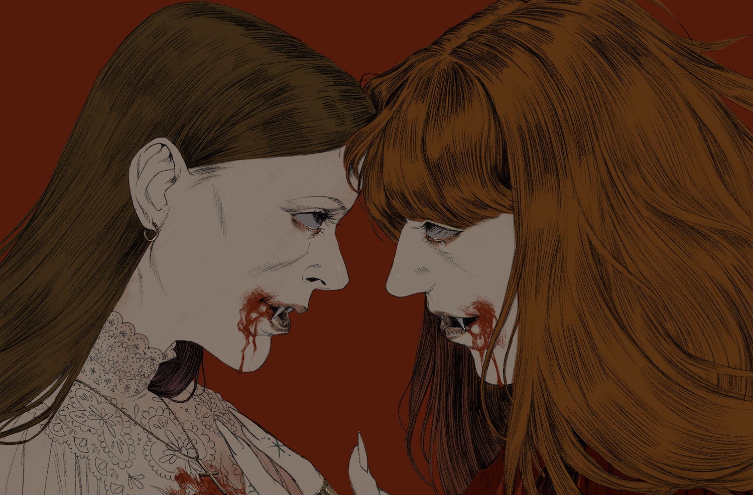 Florence and the Machine Ethel Cain vampire drawing