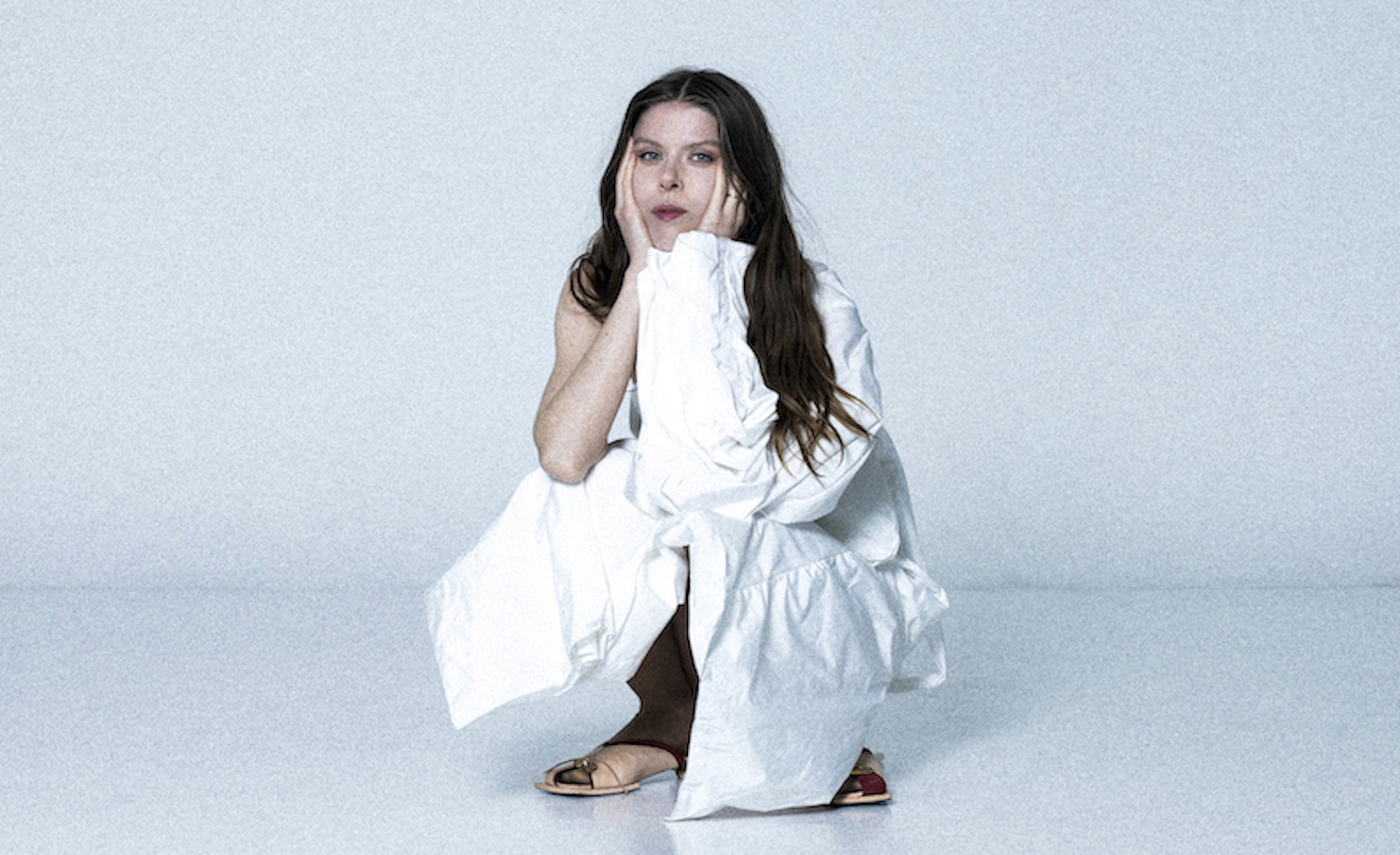 JFDR crouch portrait for "The Orchid" 2022