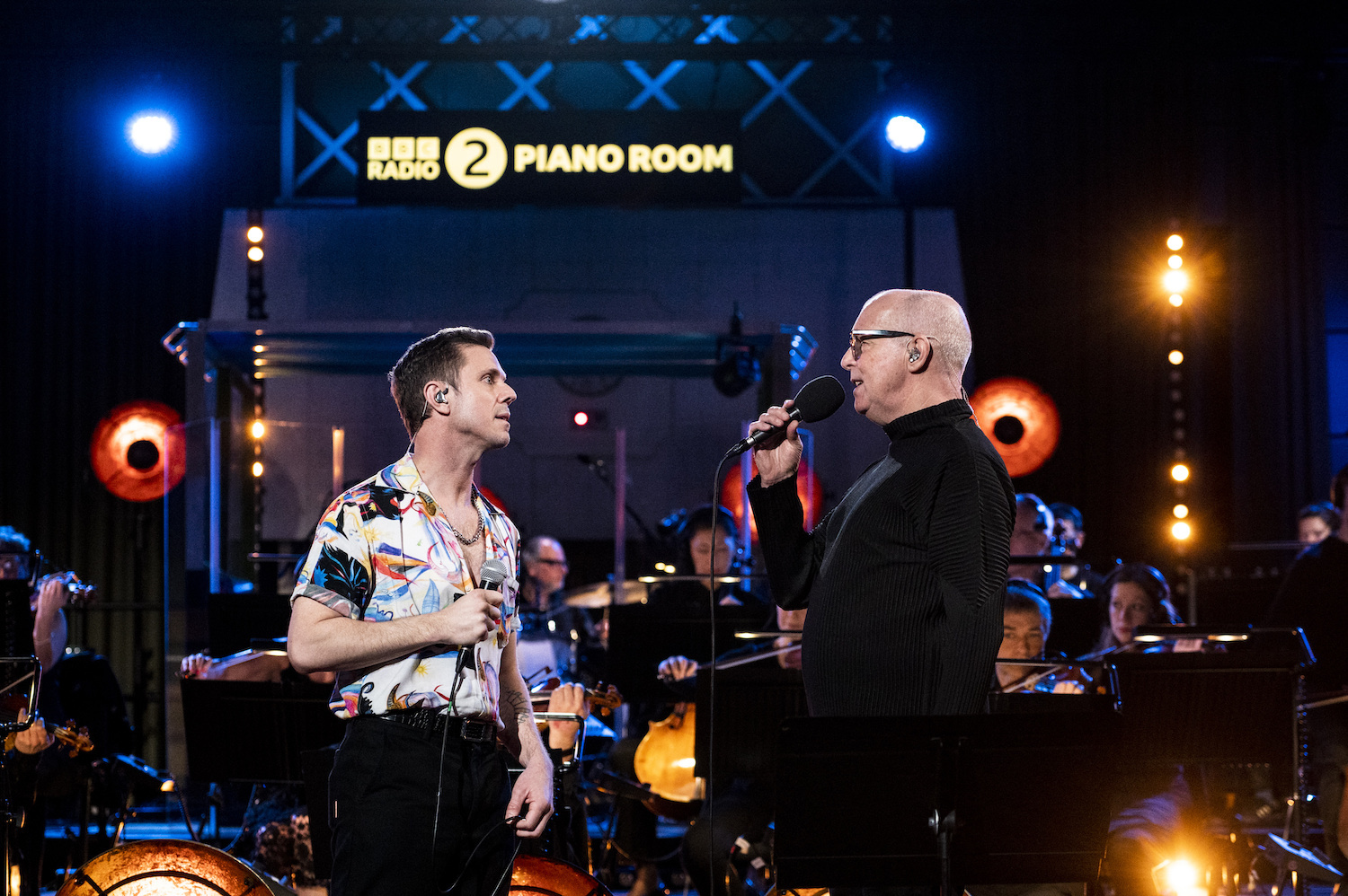 Jake Shears and Neil Tennant 2 BBC Radio 2 Piano Room