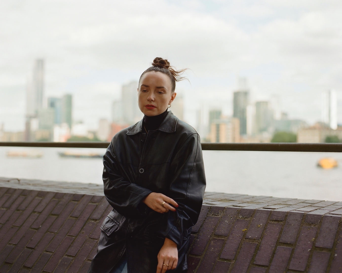 Laura Groves leather jacket by thames 2023