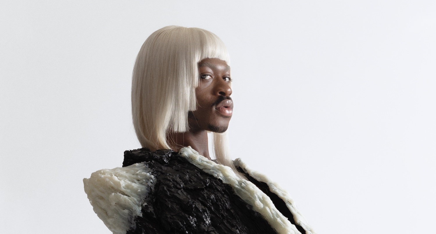 Lil Nas X in white wig for "STAR WALKIN'" single