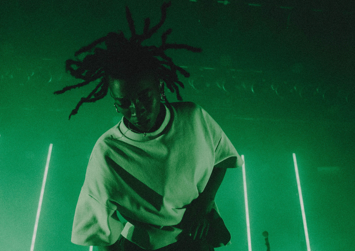 Little Simz 2023 green lighting live shot Karolina Wielocha