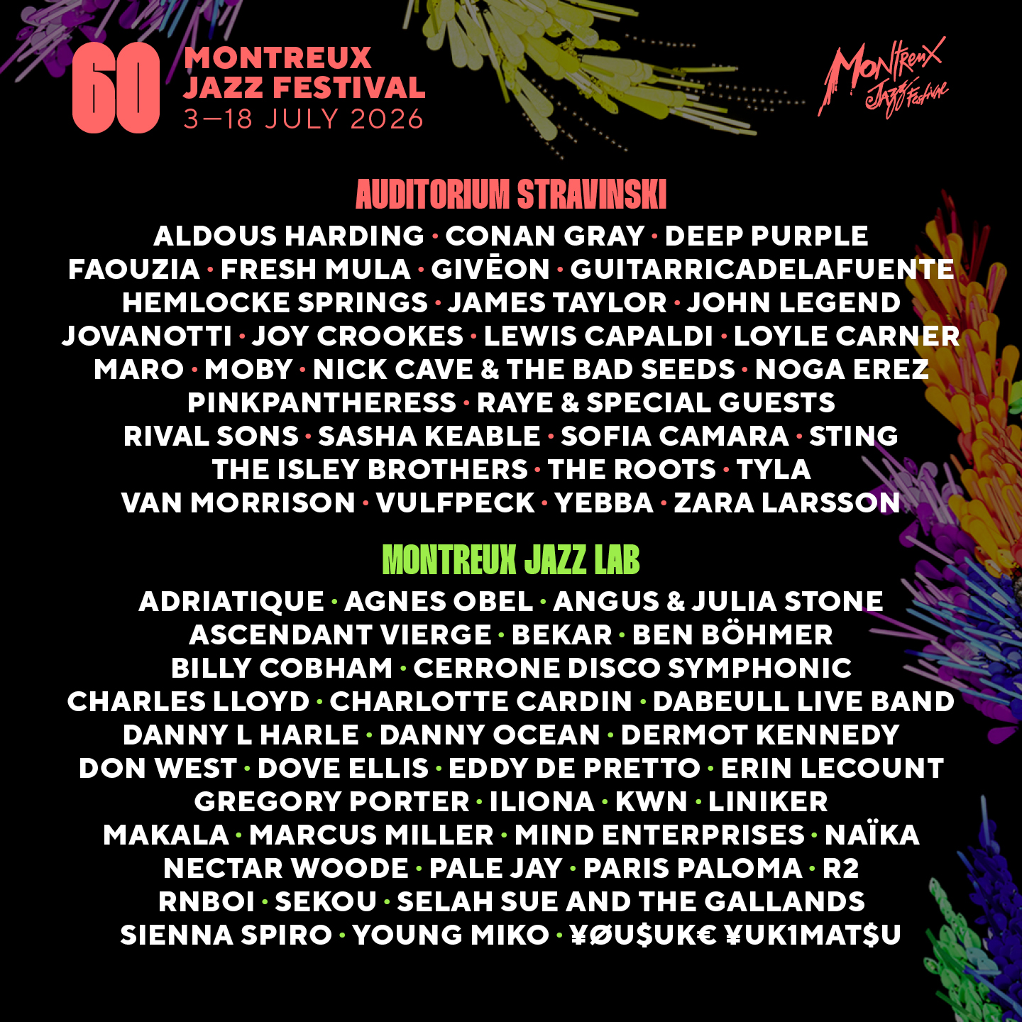 Montreux Jazz Festival 2026: RAYE, Nick Cave, PinkPantheress, and