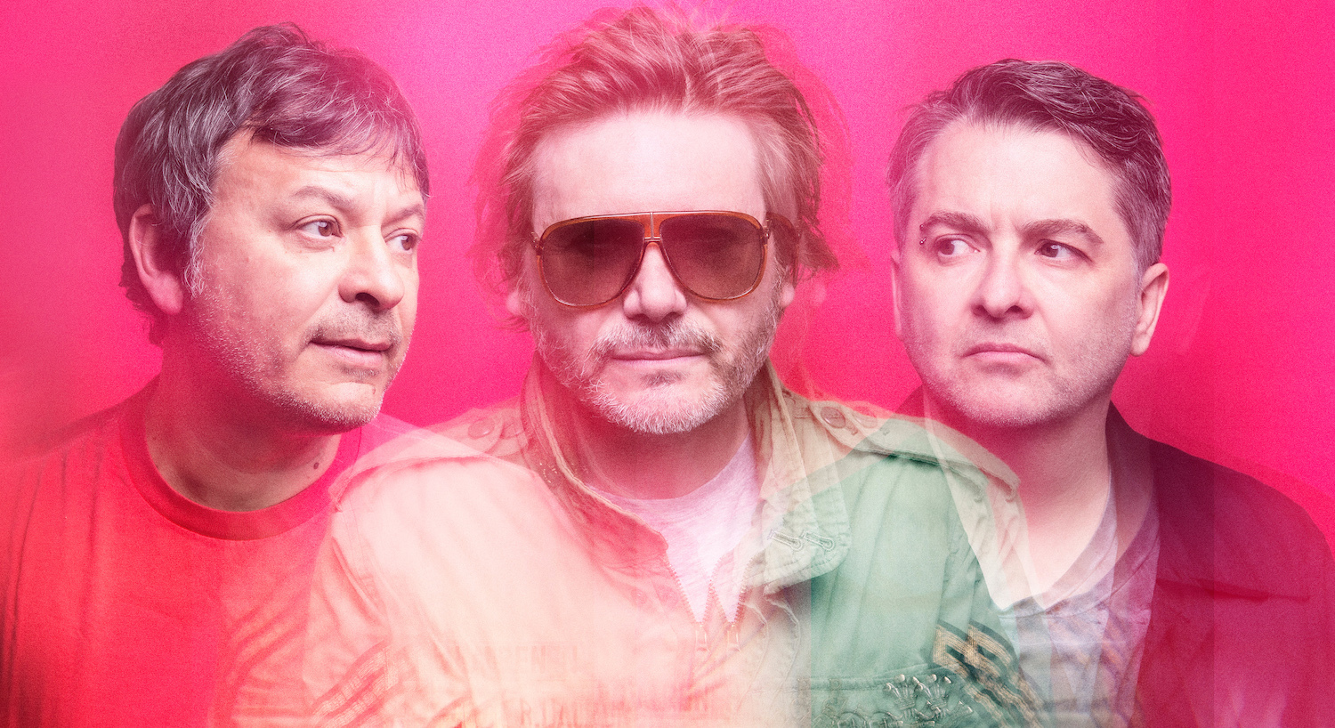 Manic Street Preachers 2021 by Alex Lake press shot pink