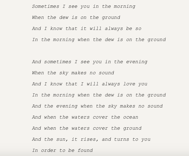 Nick Cave To Be Found lyrics