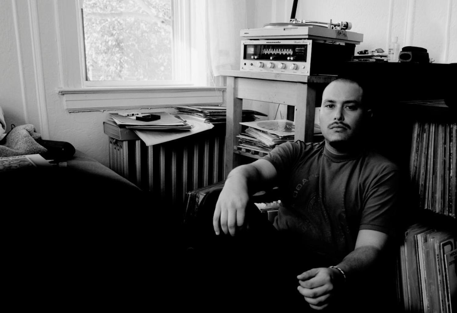 Nick Hakim record player monochrome