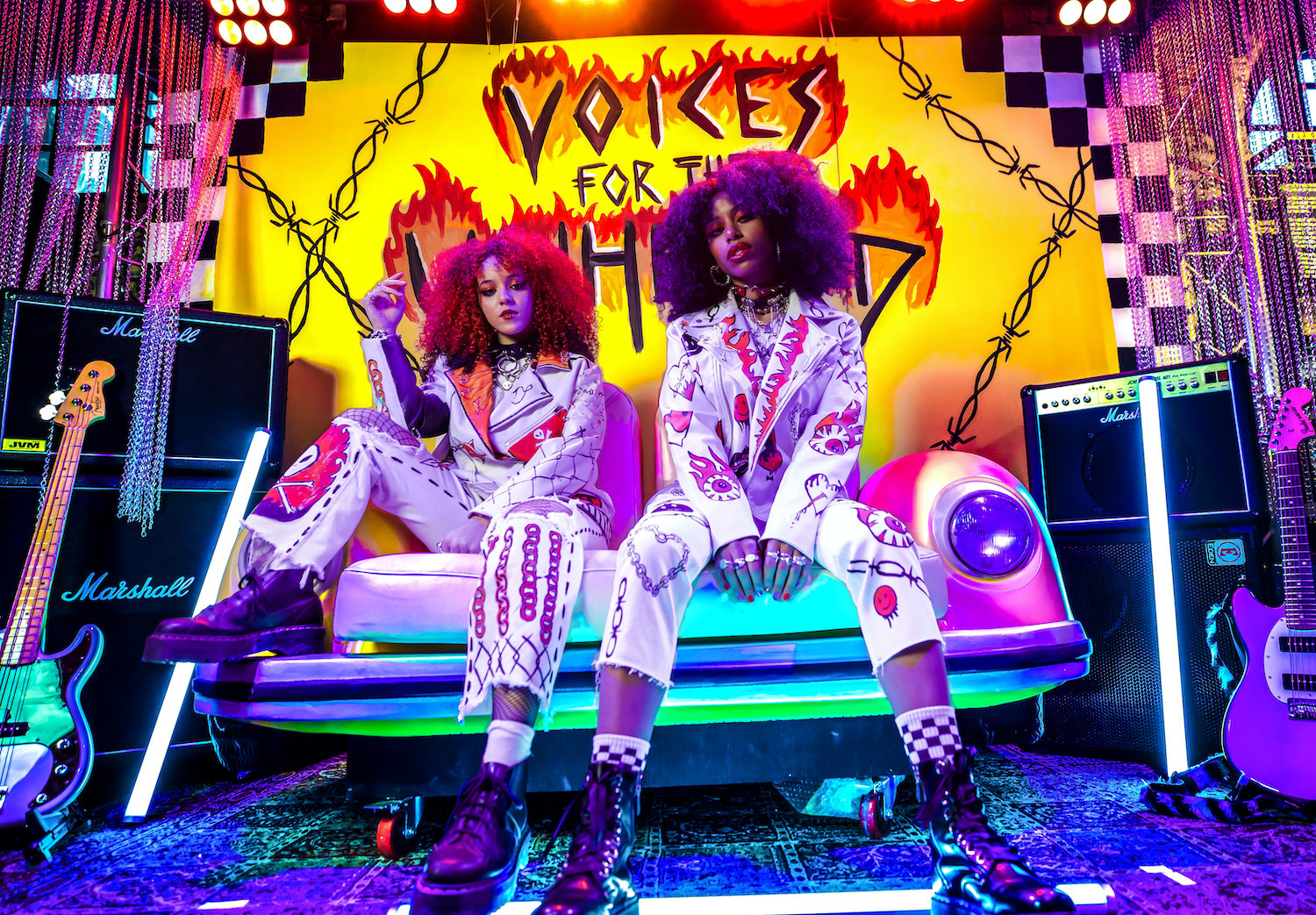 Nova Twins Amy Love and Georgia South at Voices For The Unheard livea at Dr Martens1