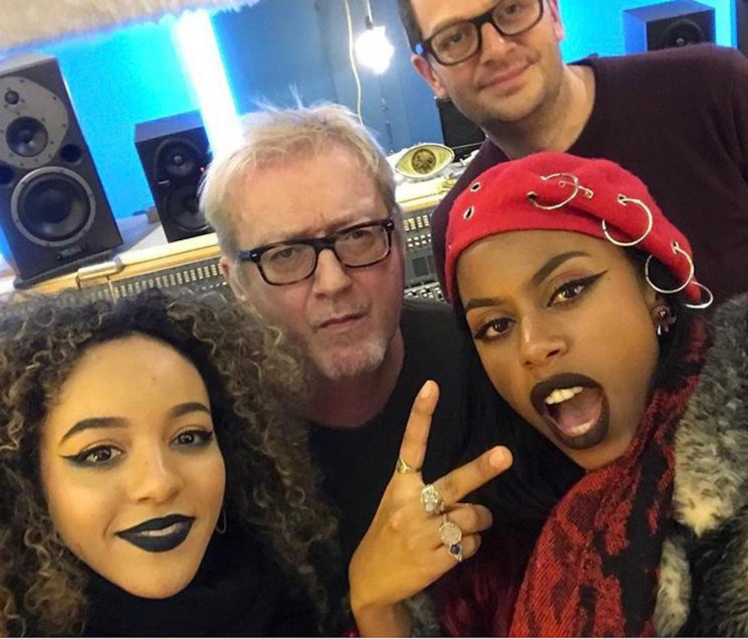 Nova Twins and Andy in studio Ben Hillier 2018 Copyright Nova Twins