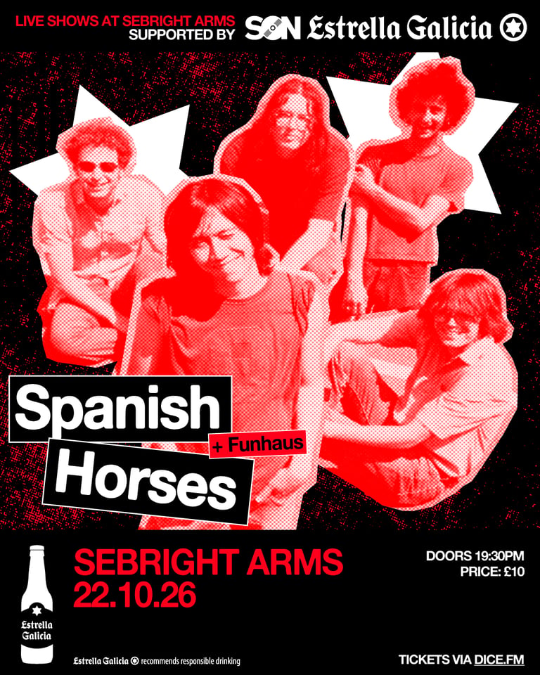 POSTER Spanish Horses at Sebright Arms for SON ESTRELLA GALICIA