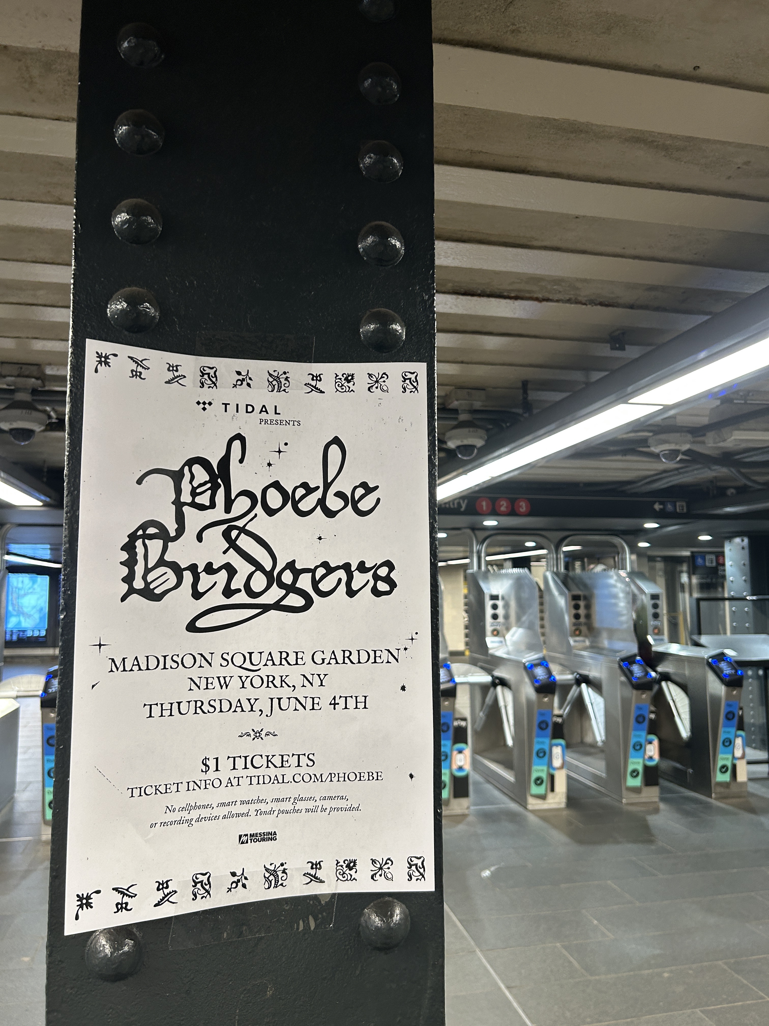 Phoebe Bridgers MSG June 4th announcement