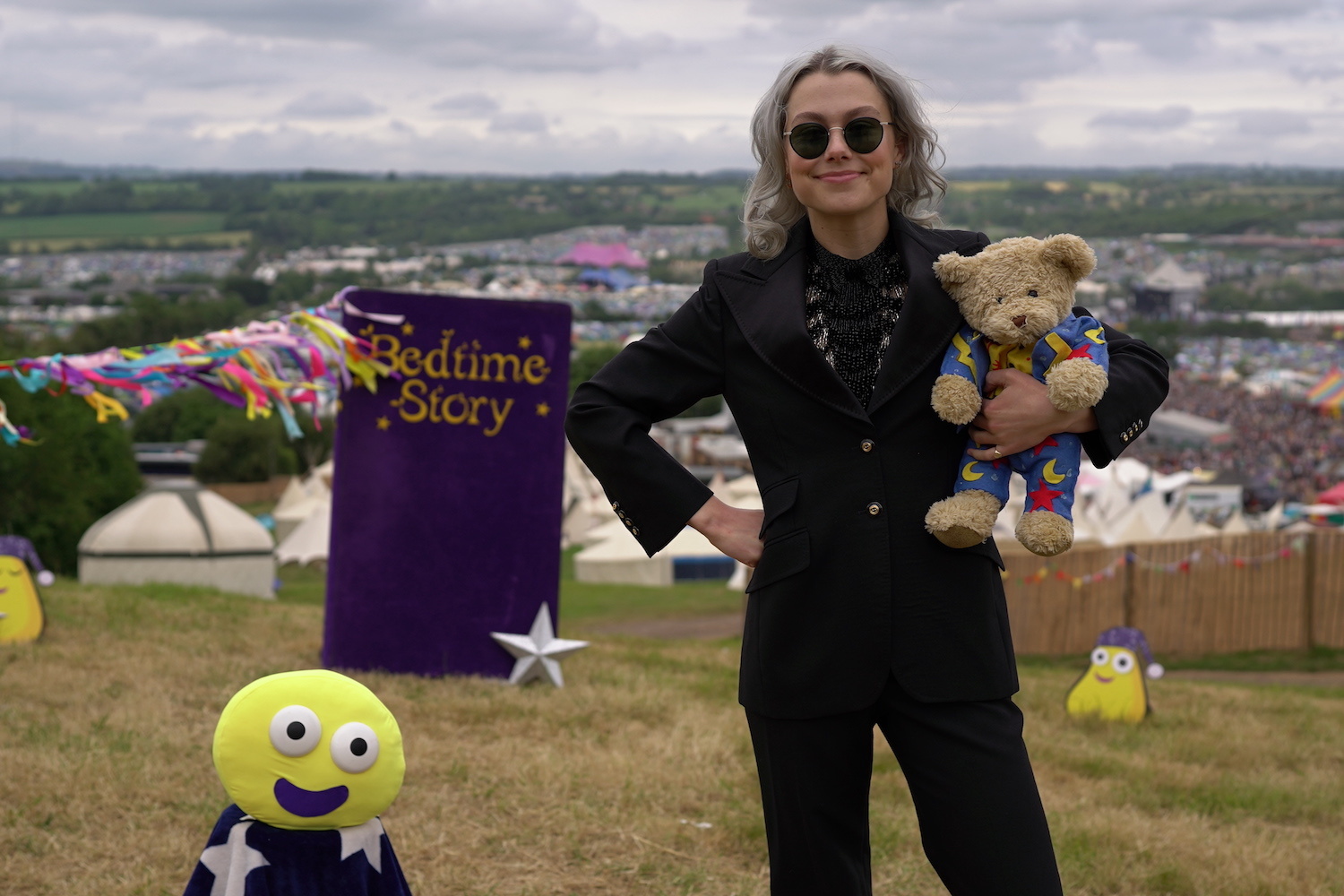 Phoebe Bridgerscbeebies bedtime story glastonbury 2022