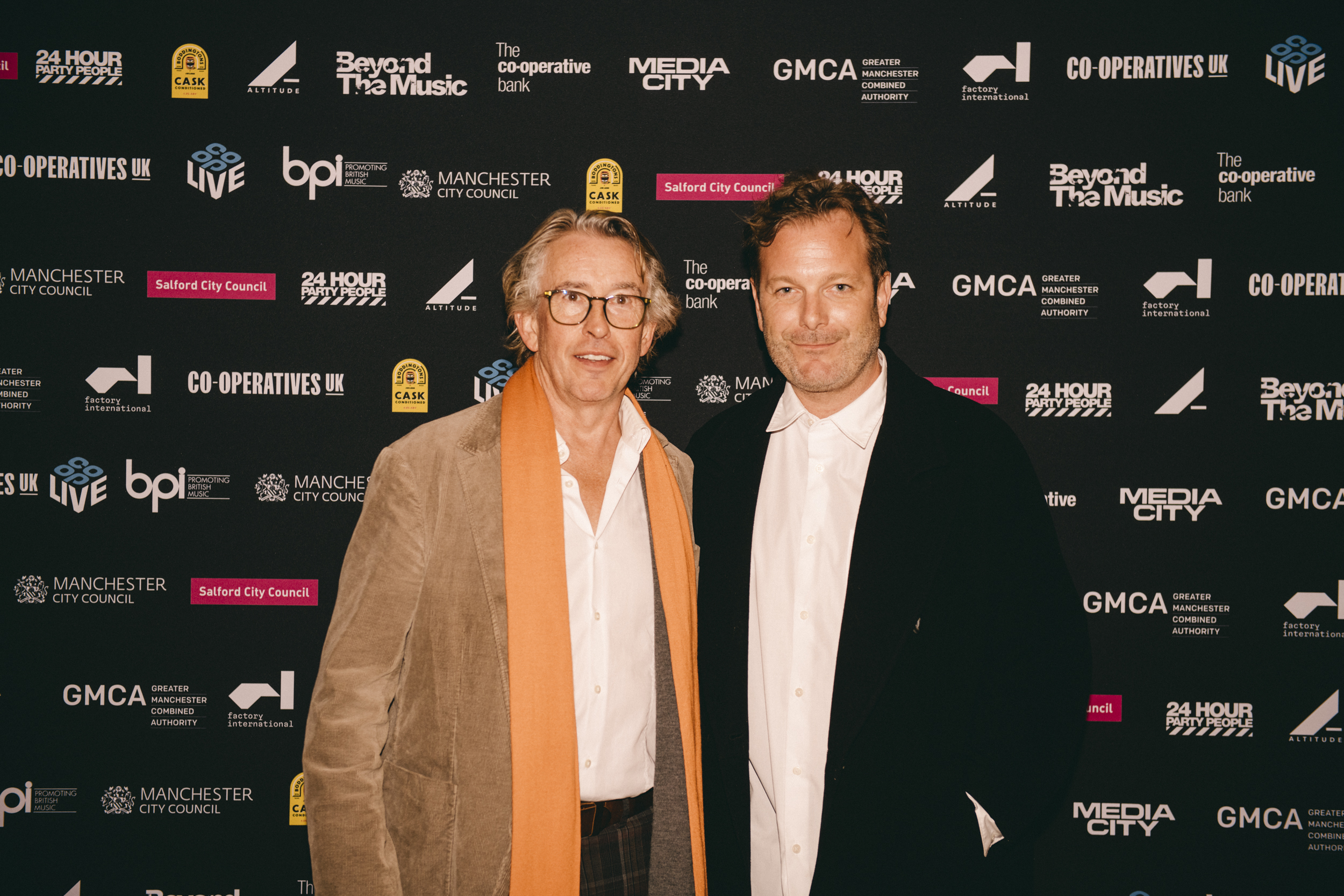 Steve Coogan Oli Wilson 24 Hour Party People Step and Repeat Beyond The Music 2026 Patrick Gunning 2952