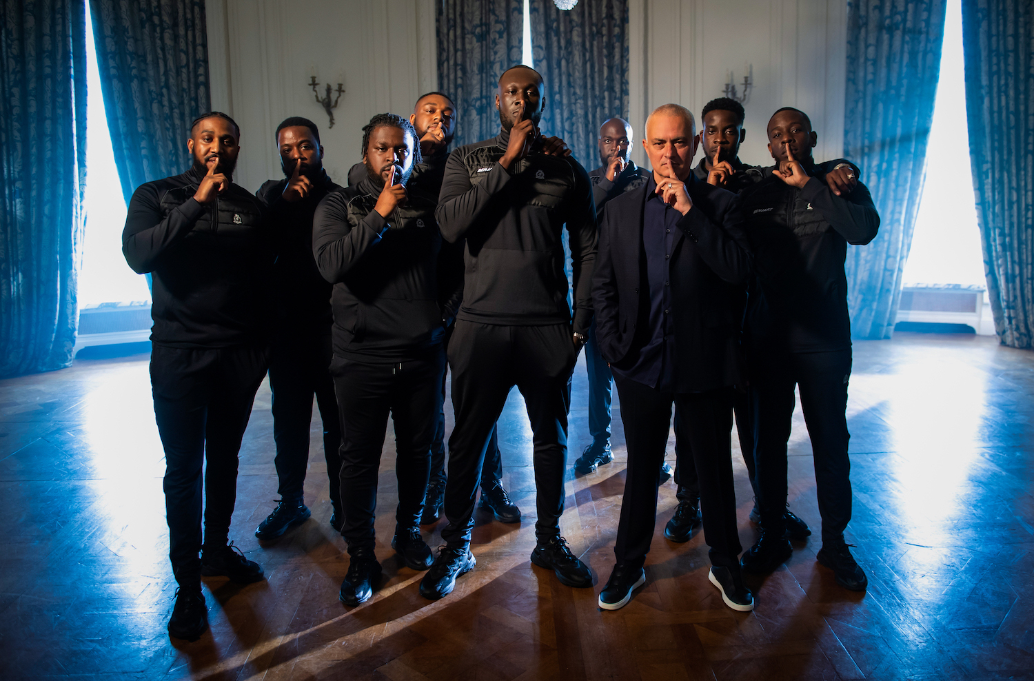 Stormzy and José Mourinho in video for "Mel Made Me Do It"
