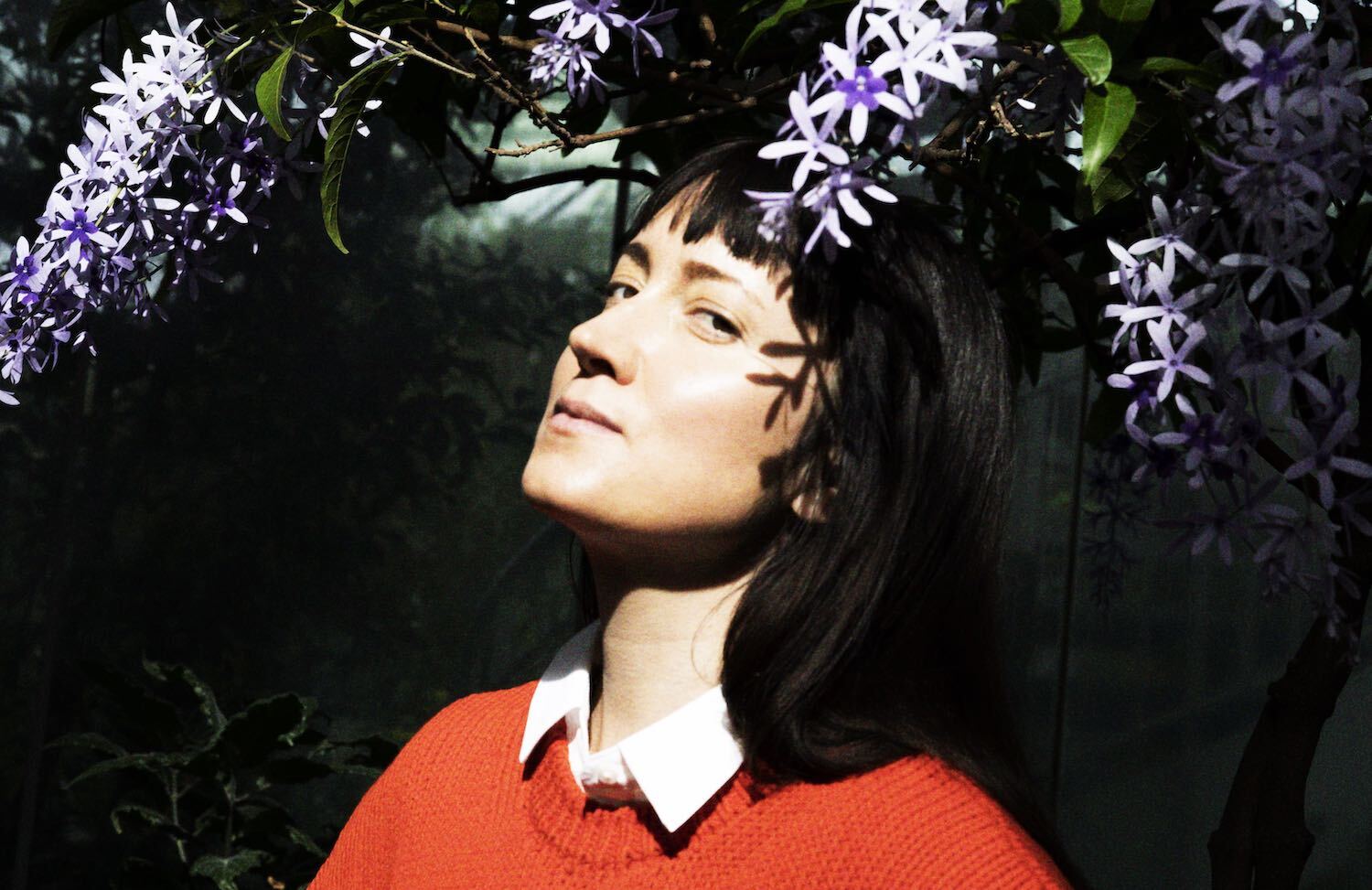 Taken By Trees under tree red jumper Louise Enhorning