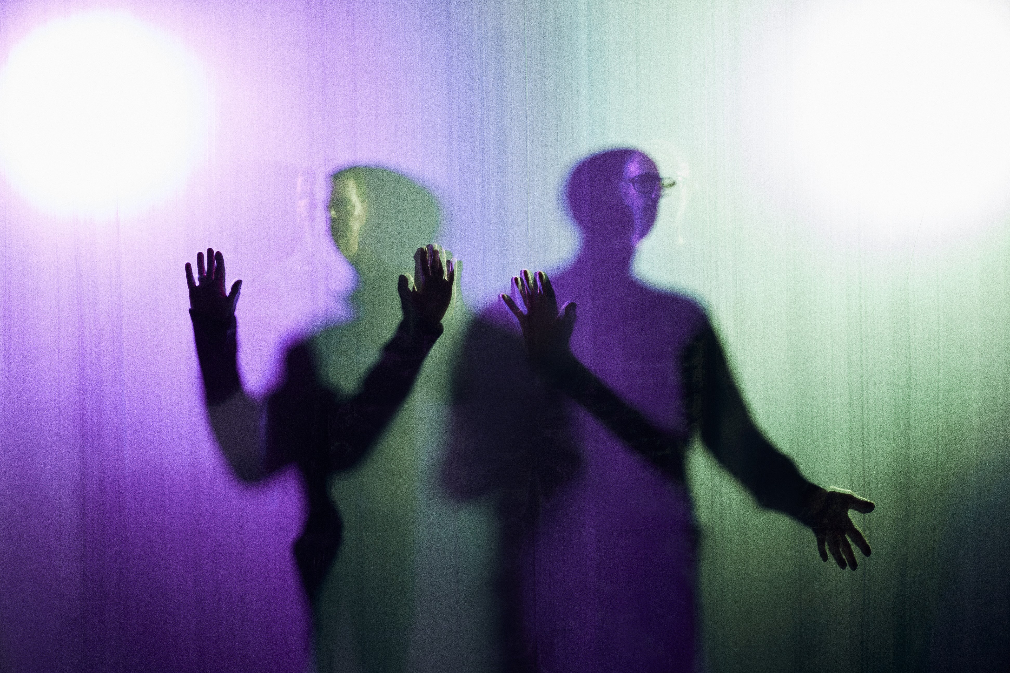 The Chemical Brothers 2023 blurry purple and green shot