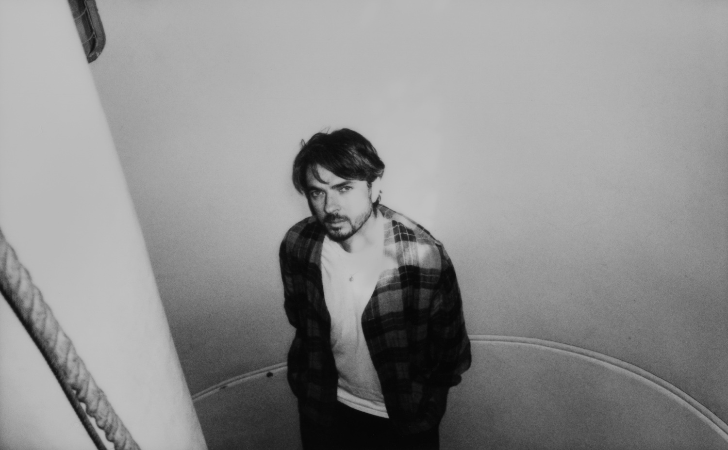 Tom Skinner spiral stairwell monochrome